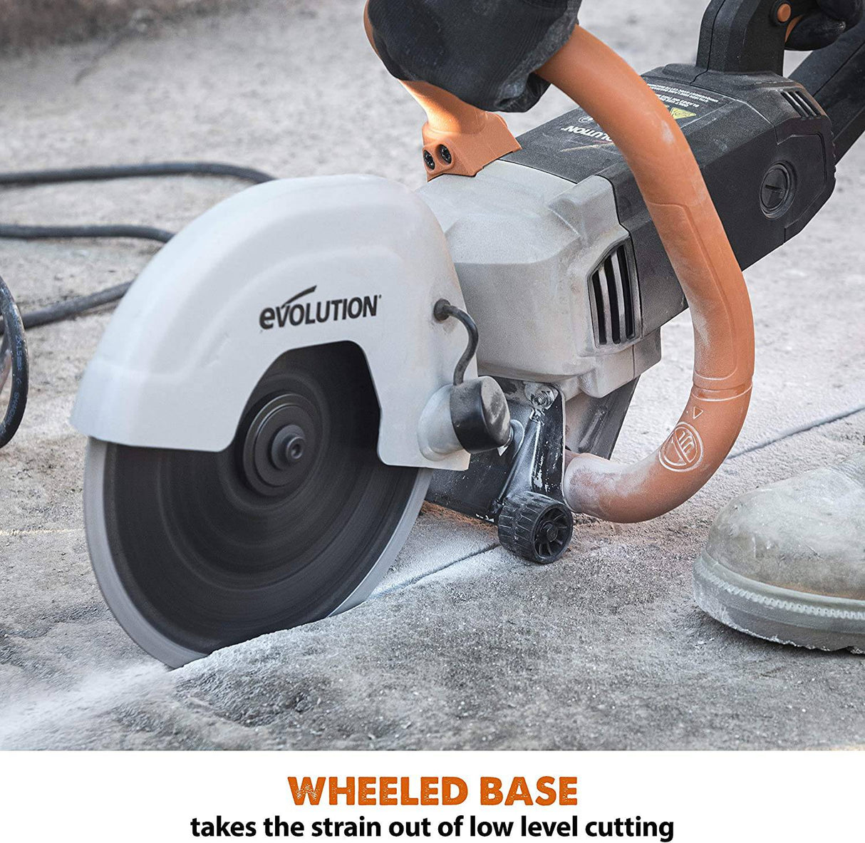 Evolution R230DCT - Sierra para hormigón de 9 pulgadas - Motor de 15 A, sin gasolina - Corte de 3-1/2 pulgadas - Incluye hoja de diamante para mampostería - DIGVICE MX