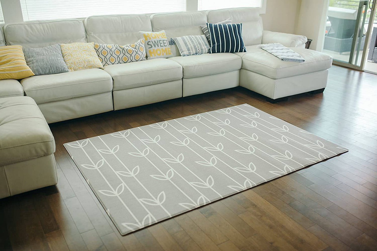 Alfombra de juego Baby Care - Haute Collection (mediana, pétalos de mar - gris) - DIGVICE MX