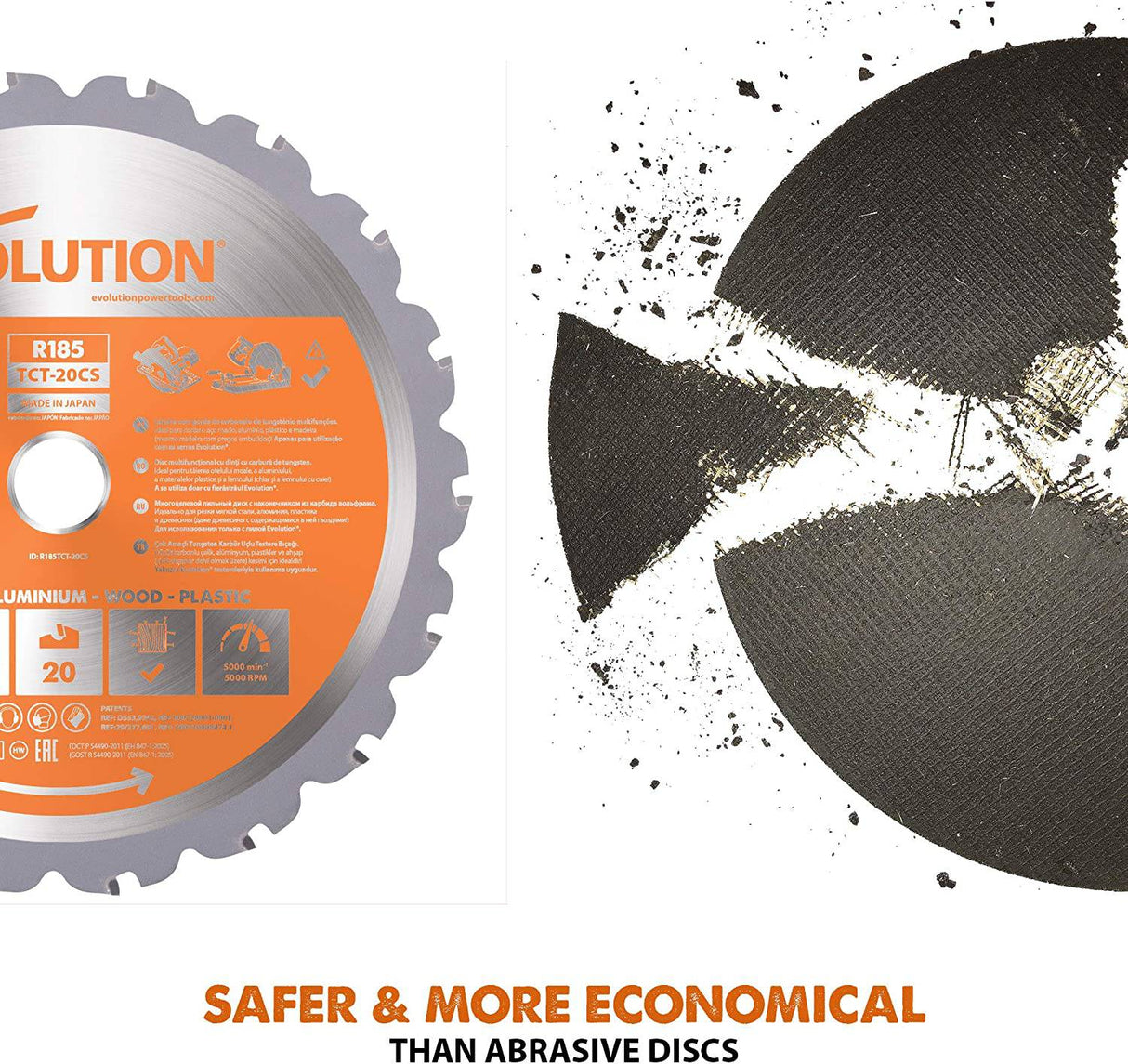 Evolution Power Tools RAGE4 sierra tronzadora de corte multipropósito TCT de 7-1/4 pulgadas - DIGVICE MX