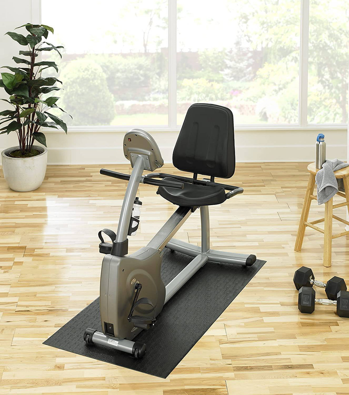 SuperMats - Tapetes para bicicletas reclinadas, bicicletas estáticas verticales y steppers