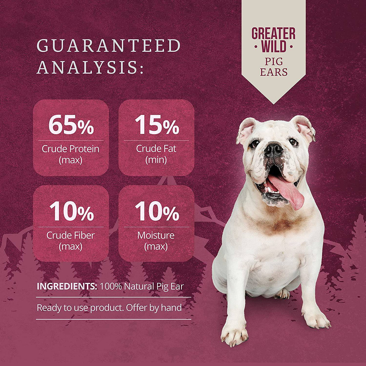 Greater Wild - Orejas de cerdo para perros, golosinas para perros, un solo ingrediente, todo natural, masticables para perros de larga duración para perros grandes y pequeños, 100 % digeribles - DIGVICE MX