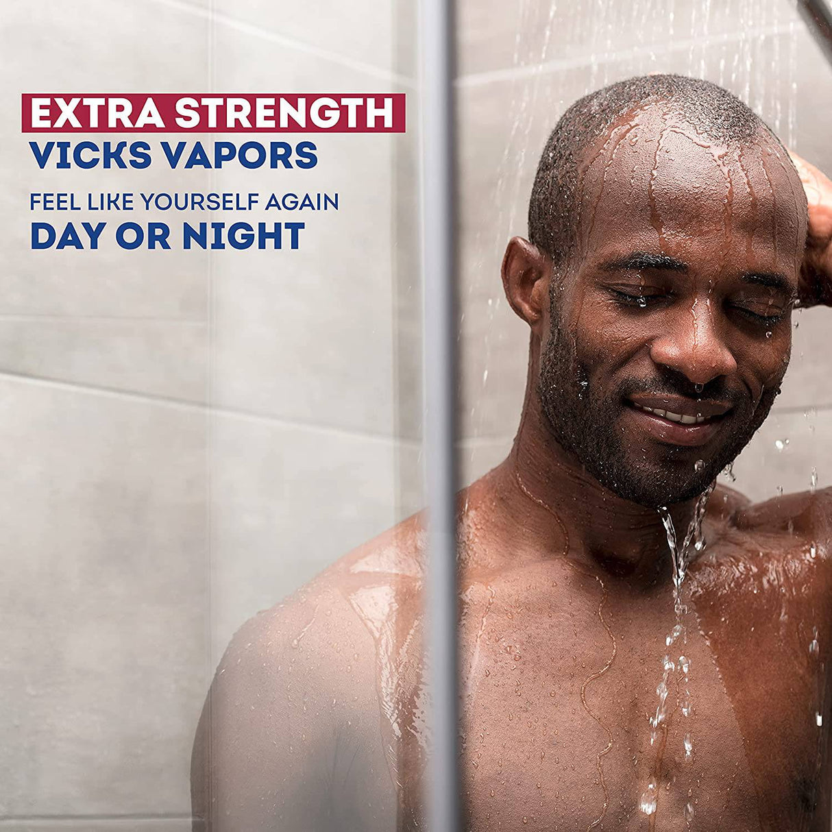 Vicks VapoShower Plus, tabletas de bomba de ducha, aromaterapia de vapor de vapor no medicado fuerte calmante con eucalipto y mentol, contiene aceites esenciales, 12 tabletas