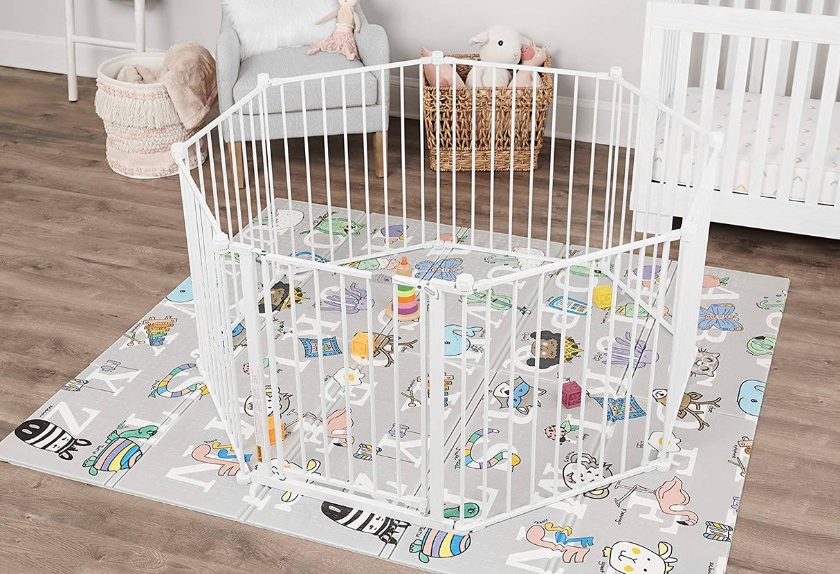 Regalo Sensory & Learning My Play Mat, plegable y reversible, impermeable, kit adicional, incluye estuche de viaje con correa de transporte, gris, extra grande - DIGVICE MX