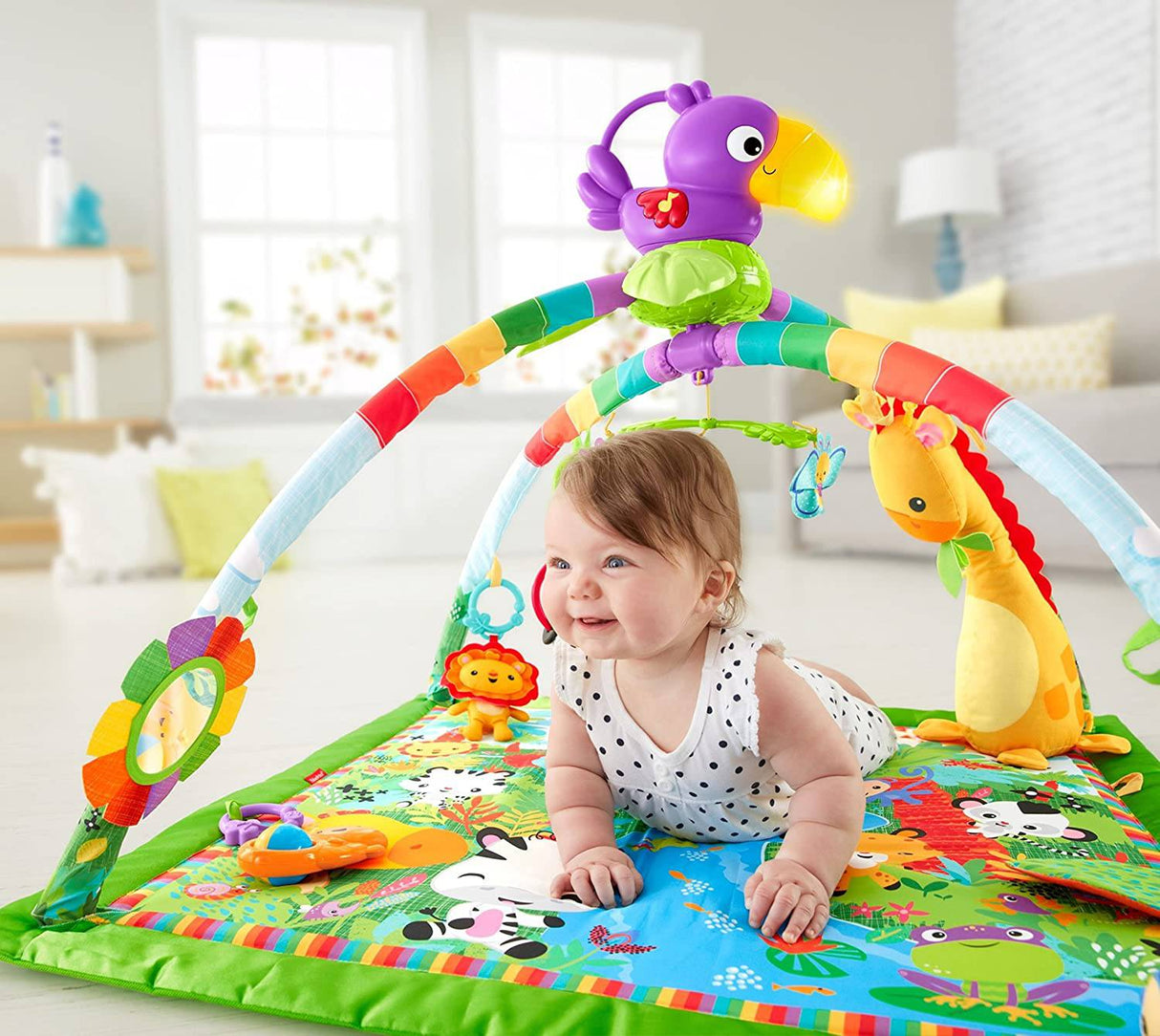 Fisher-Price - Gimnasio de lujo con música y luces en la selva tropical - DIGVICE MX