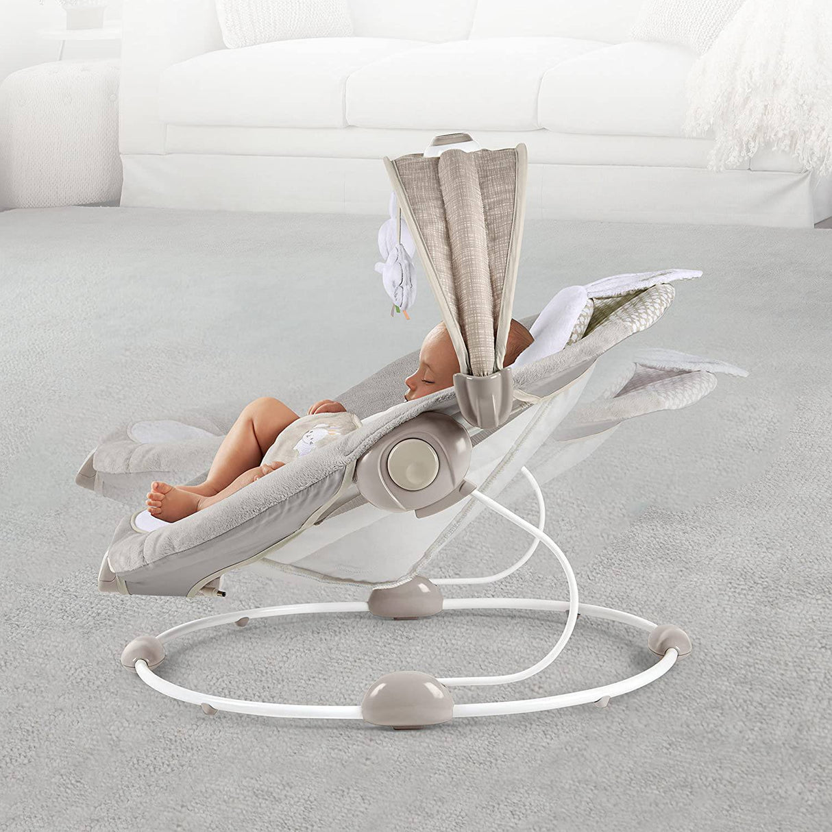 Ingenuity InLighten Baby Bouncer Seat con Light Up Toy Bar y Bunny Tummy Time Pillow Mat - Twinkle Tails, recién nacido y más - DIGVICE MX