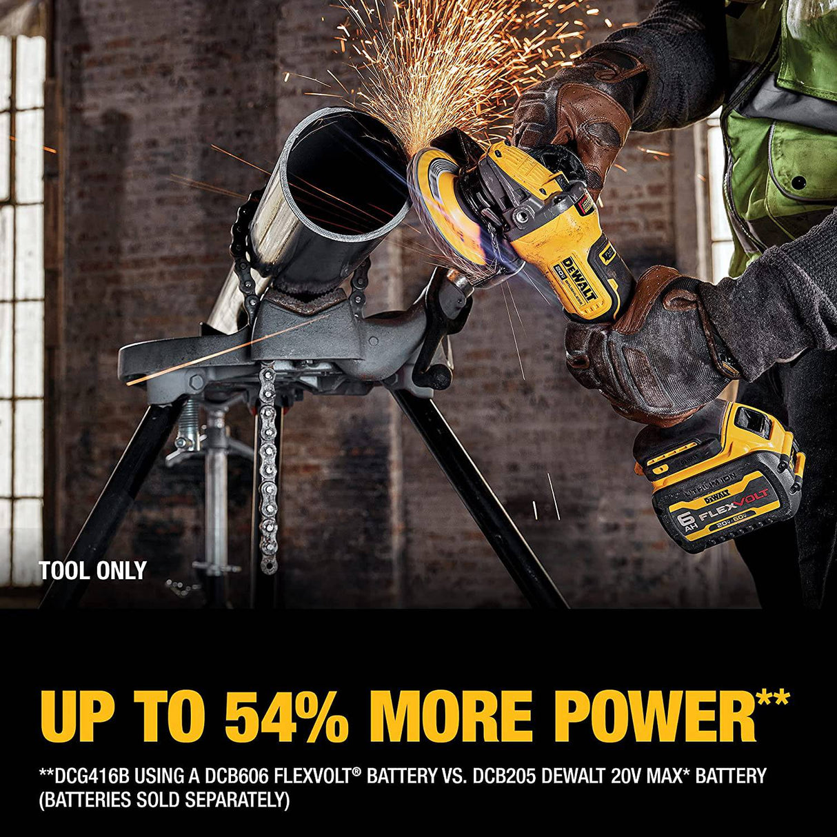 DEWALT FLEXVOLT ADVANTAGE 20V MAX* Amoladora angular, interruptor de paleta, 4-1/2 pulgadas a 5 pulgadas, solo herramienta (DCG416B) - DIGVICE MX
