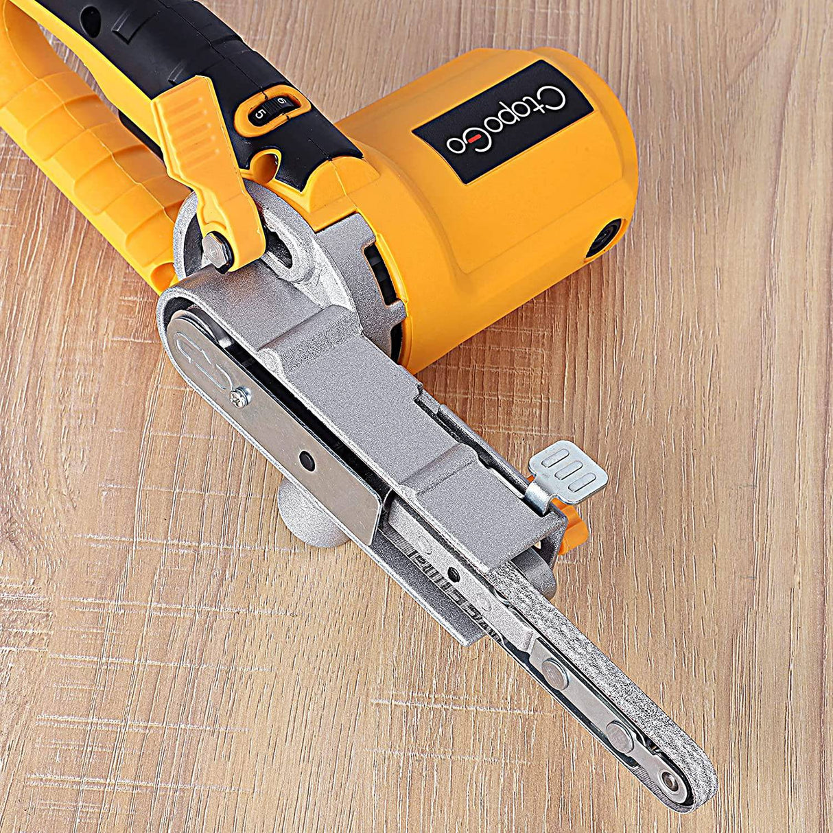 CtopoGo Variable 6 Velocidades Detallado Archivo Lijadora Arena Amoladora de banda eléctrica Detalle de la máquina Lijadora de banda de aire Pulidora Herramienta con 8 piezas de cinturones y bolsa de recolección de polvo - DIGVICE MX