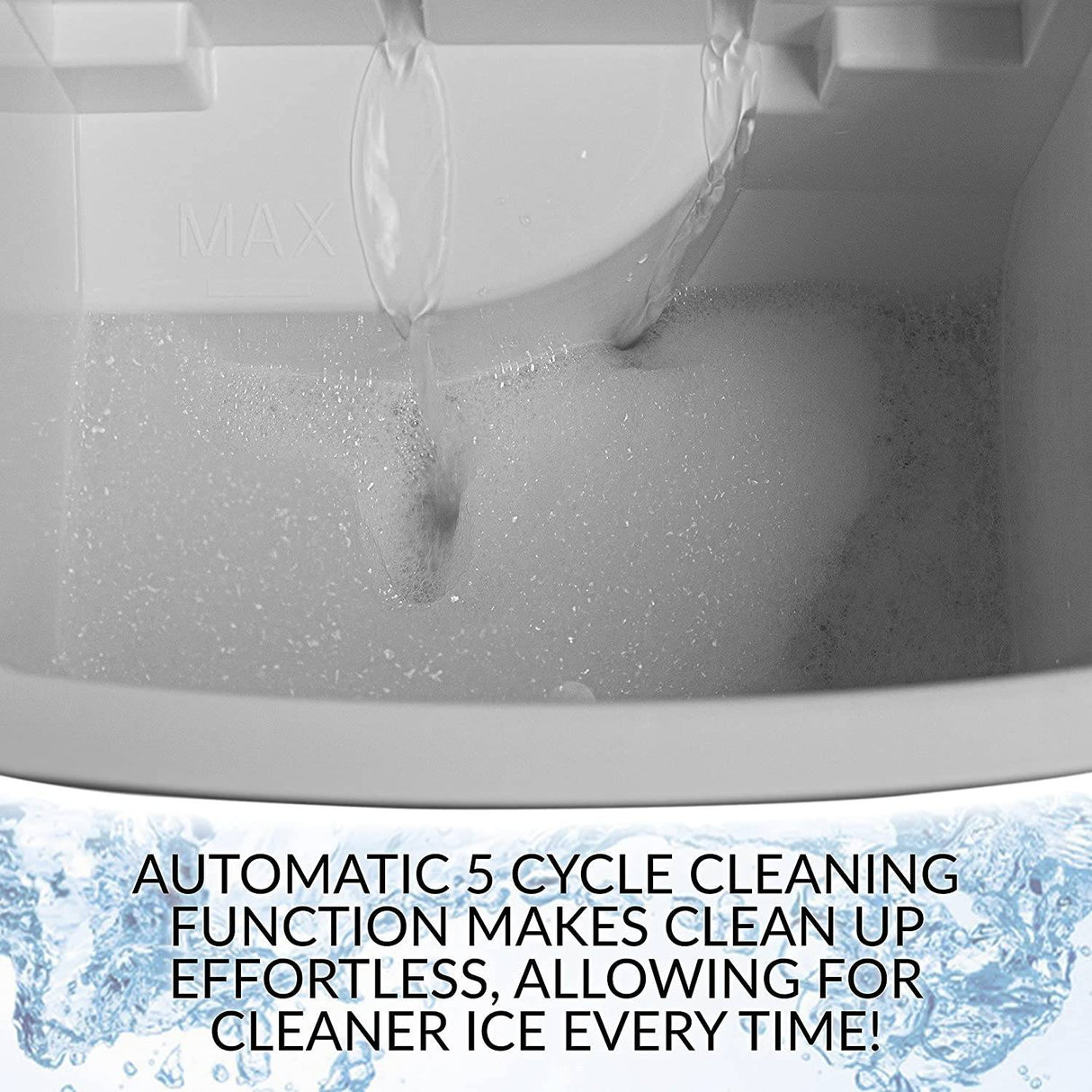 Igloo Máquina automática para hacer hielo en encimera eléctrica portátil con autolimpieza con asa, 26 libras en 24 horas, 9 cubitos de hielo listos en 7 minutos, con cuchara para hielo y cesta - DIGVICE MX