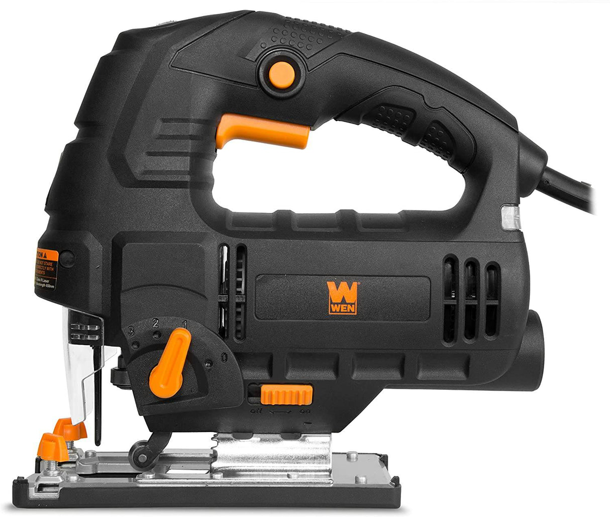 WEN 33606 Sierra caladora orbital de velocidad variable de 6,6 amperios con láser y luz LED - DIGVICE MX