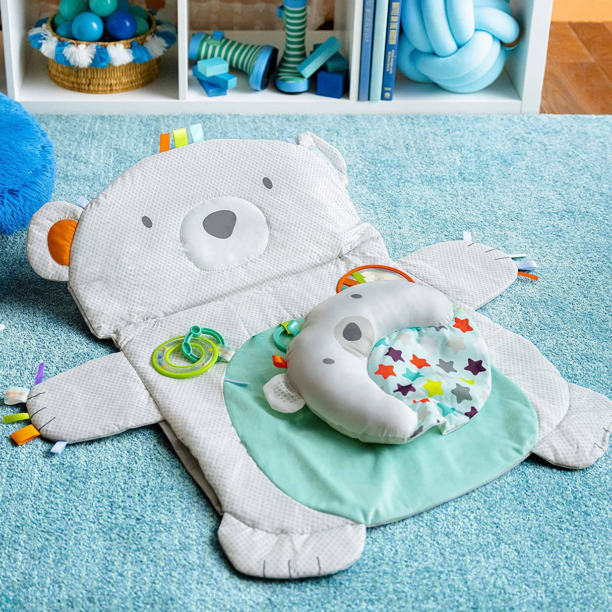 Bright Starts Tummy Time Prop & Play Activity Mat - Oso polar, edades recién nacido + - DIGVICE MX