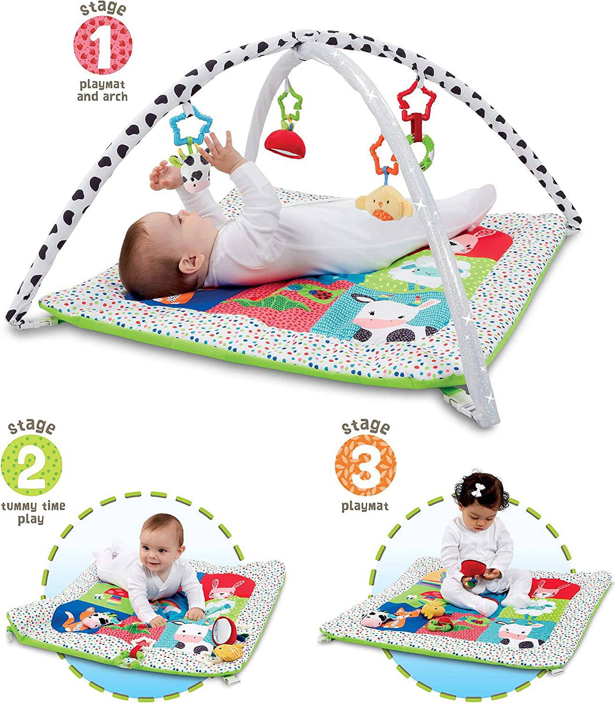 Early Learning Centre Blossom Farm Playmat & Arch, desarrollo físico, coordinación mano-ojo, estimula los sentidos, juguetes para bebés de más de 0 meses, de Just Play - DIGVICE MX
