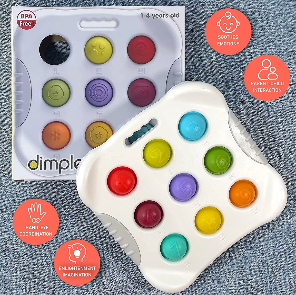 WOHEIHEI Dimple Fidget Baby Toys Desarrollo temprano Autismo Alivio del estrés Montessori - B0B6RBC2ZY