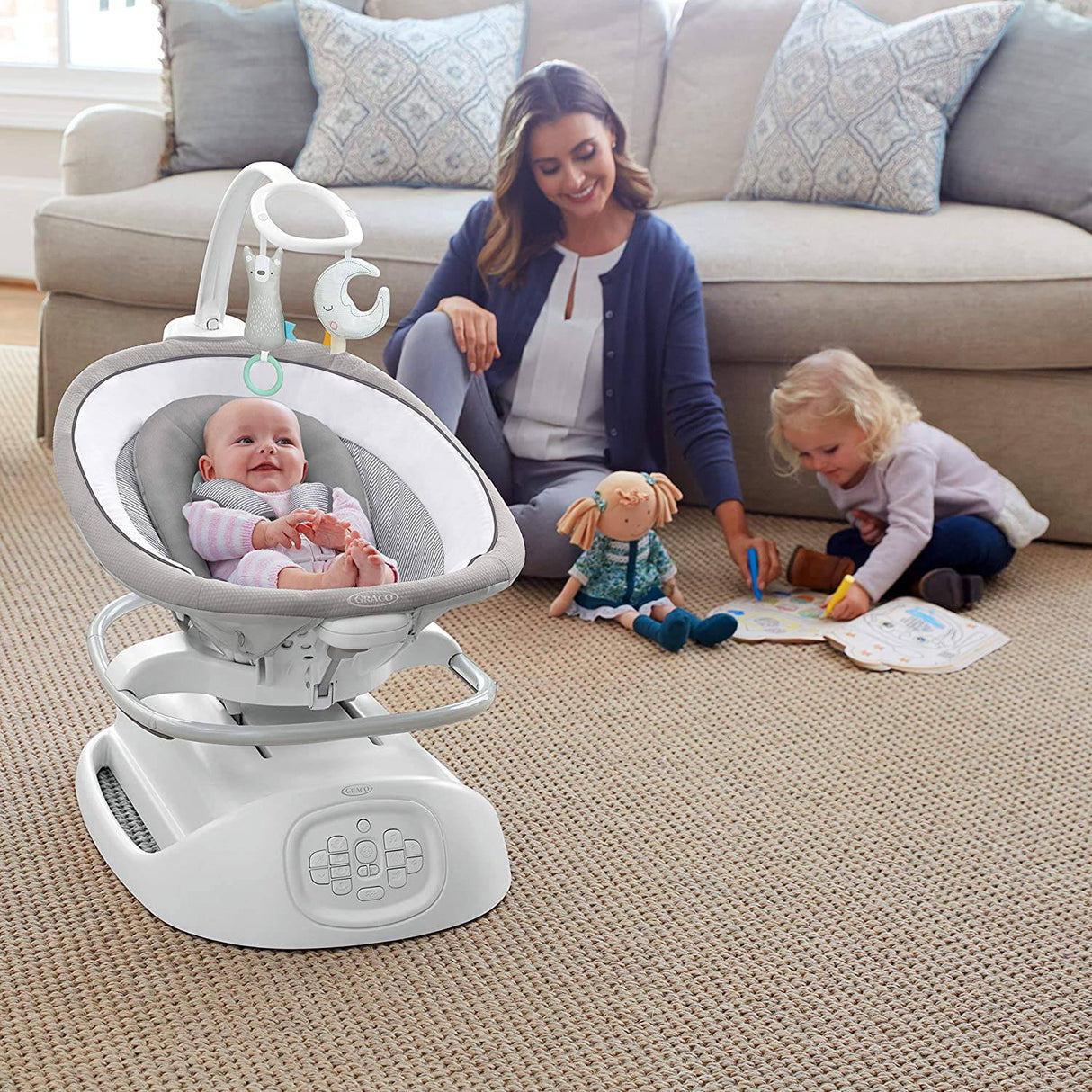 Graco Sense2Soothe Baby Swing con tecnología de detección de llanto - DIGVICE MX