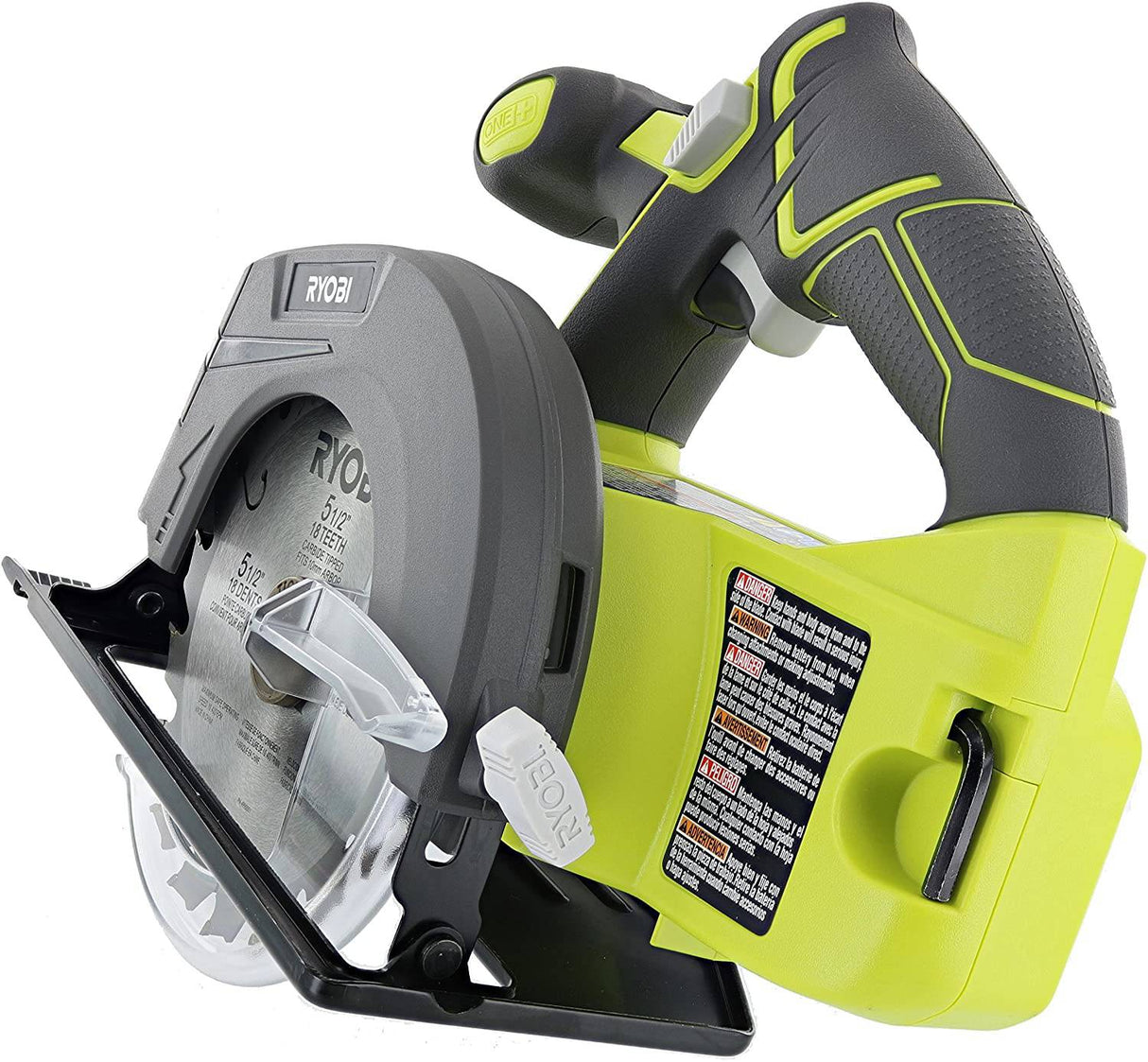 Ryobi One P505 Sierra circular inalámbrica de iones de litio de 18 V, 5 1/2" y 4700 RPM (batería no incluida, solo herramienta eléctrica), verde - DIGVICE MX