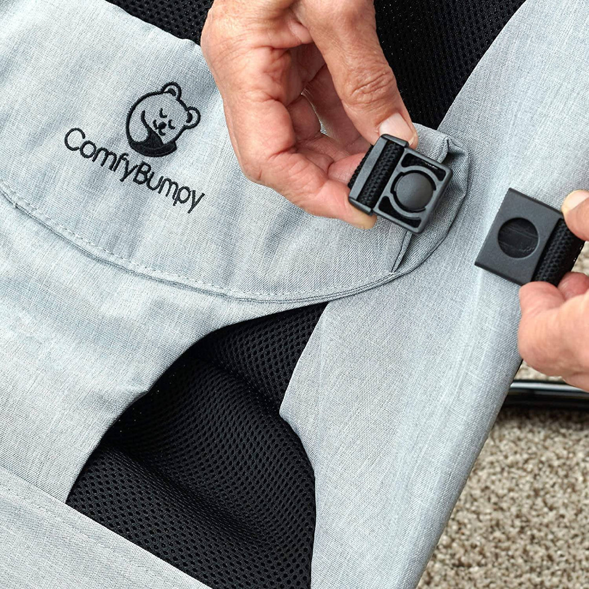 ComfyBumpy - Asiento ergonómico para bebé - Estuche de viaje adicional - Mecedora segura y portátil con posiciones de altura ajustables - Asiento hinchable para dormir para bebés perfecto para bebés recién nacidos - DIGVICE MX