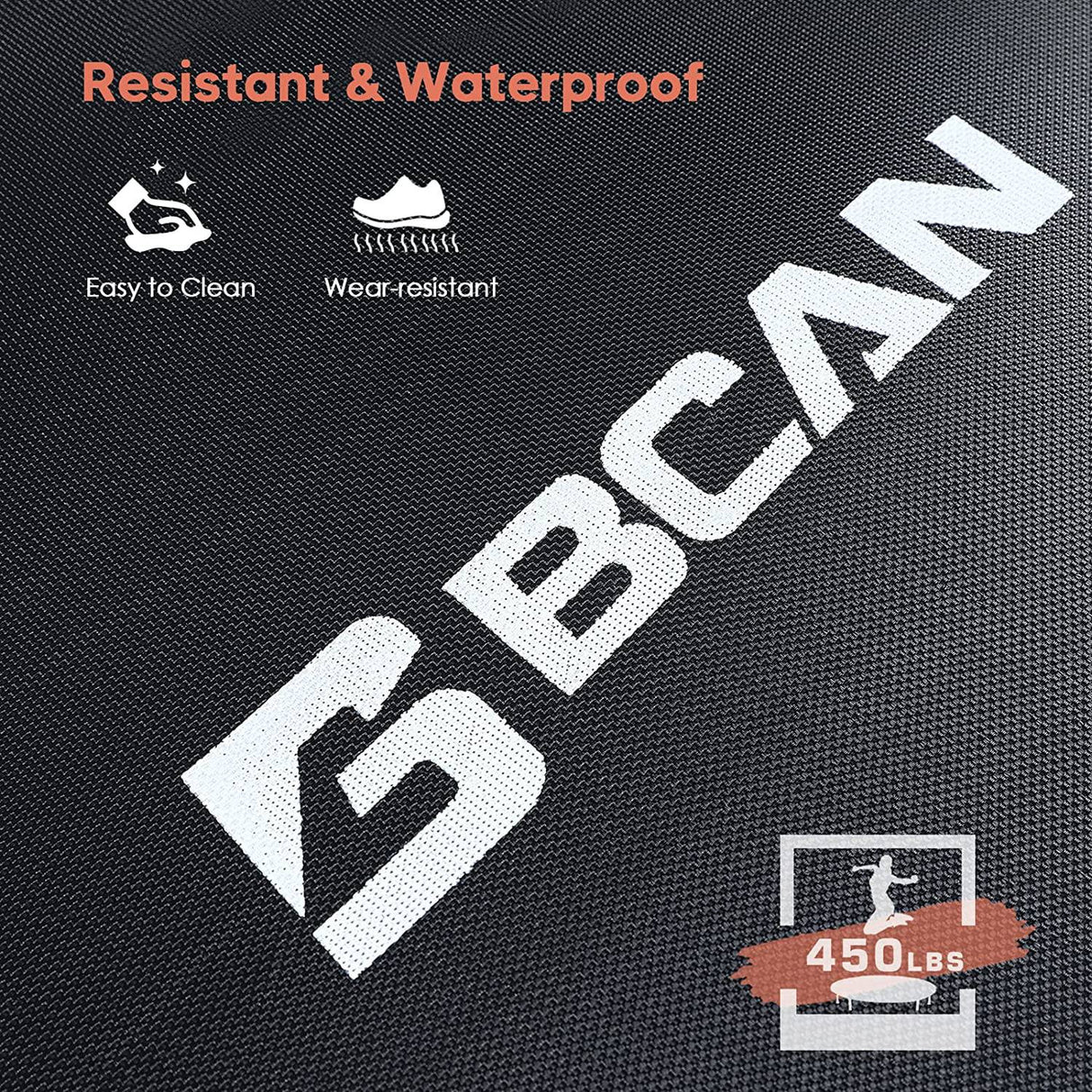 BCAN 300LBS/450LBS Mini trampolín plegable, 38" Fitness Trampoline con almohadilla de seguridad/cuerdas elásticas, rebote de ejercicio estable y silencioso para niños adultos entrenamiento en interior/jardín