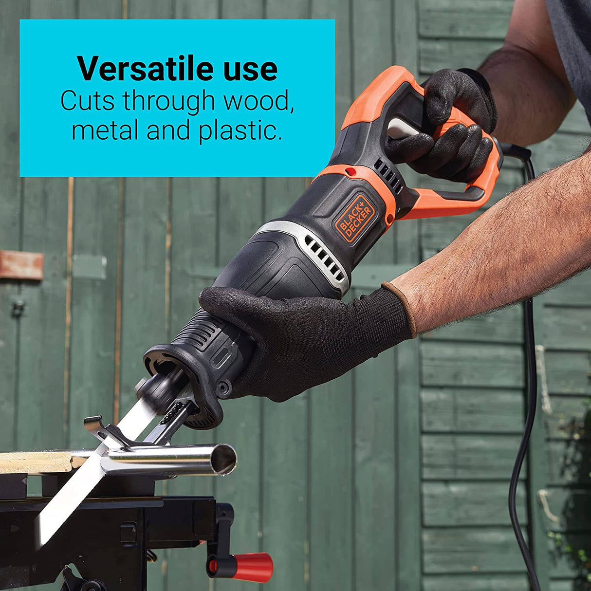 BLACK+DECKER Sierra de sable eléctrica de 7 amperios con soporte de ramas extraíble (BES301K) - DIGVICE MX