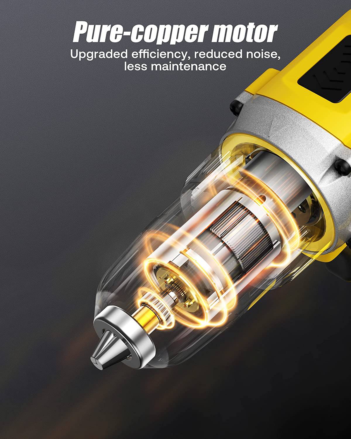 Hiipoo Taladro inalámbrico, Hiipoo 2 brocas eléctricas de velocidad variable con batería y cargador, juego de brocas eléctricas de litio de 12 V MAX con portabrocas sin llave de 3/8 pulgadas - DIGVICE MX