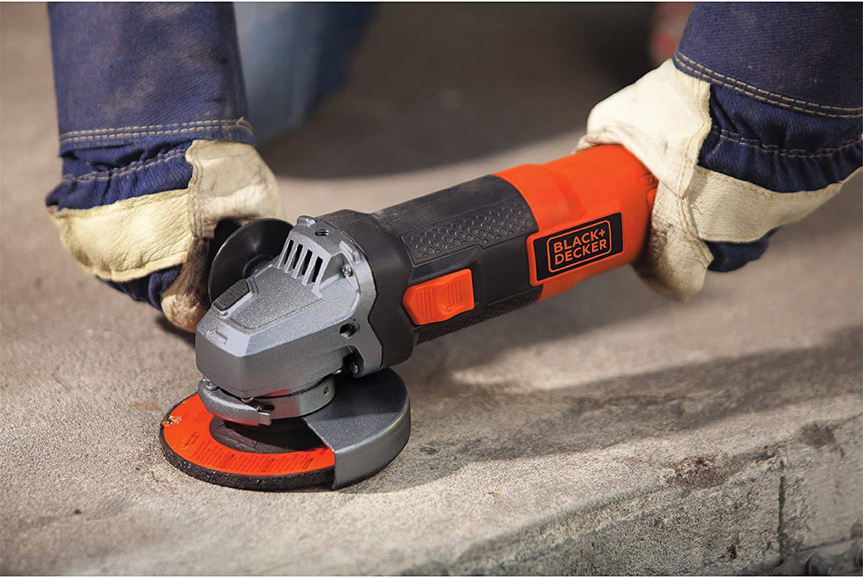 BLACK+DECKER Herramienta de amoladora angular, 4-1/2 pulgadas, 6 amperios (BDEG400) - DIGVICE MX