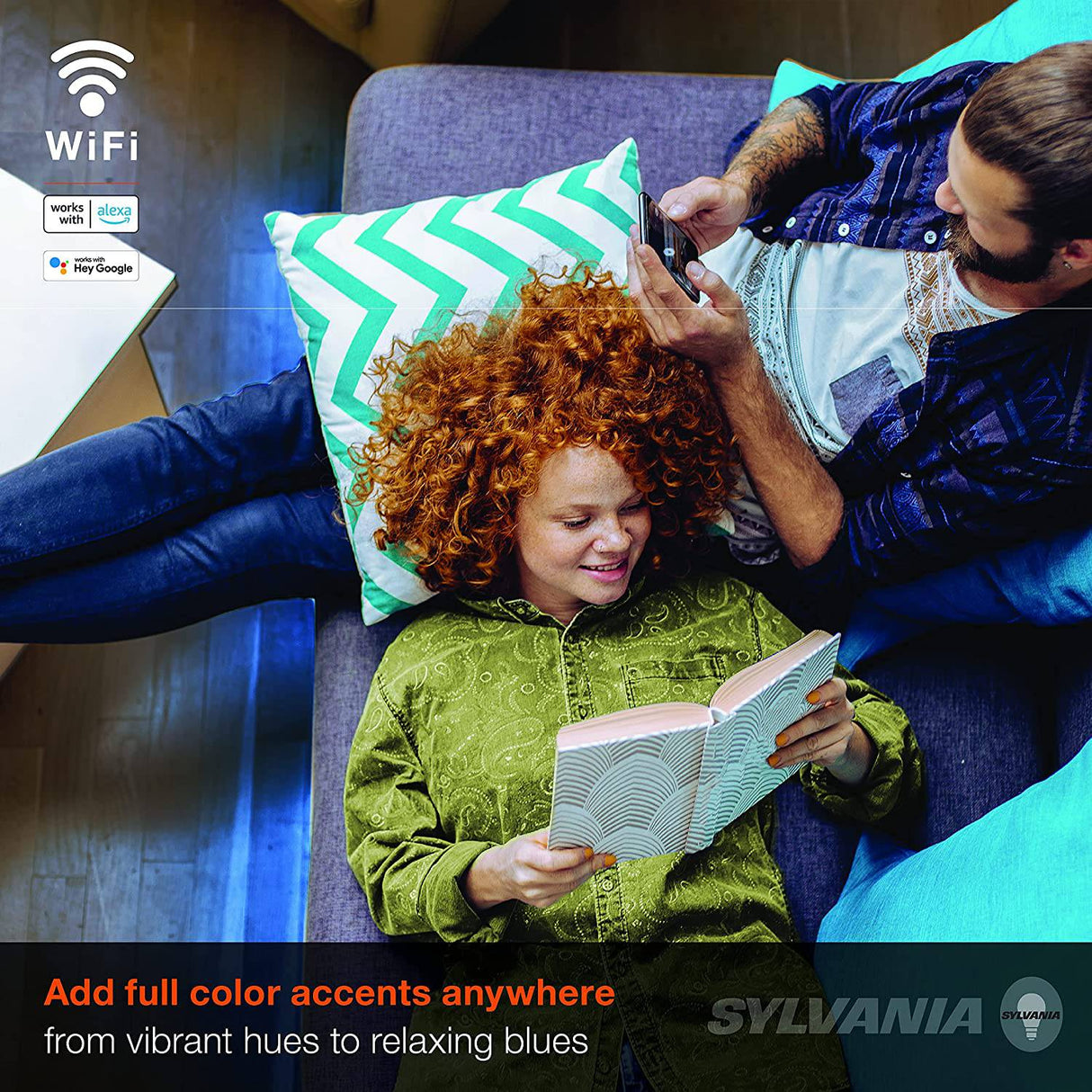 SYLVANIA Smart LED WiFi tira de luz a todo color, 6.5 pies, regulable, compatible con Alexa y Google Home solamente, 1 paquete (75704) - DIGVICE MX