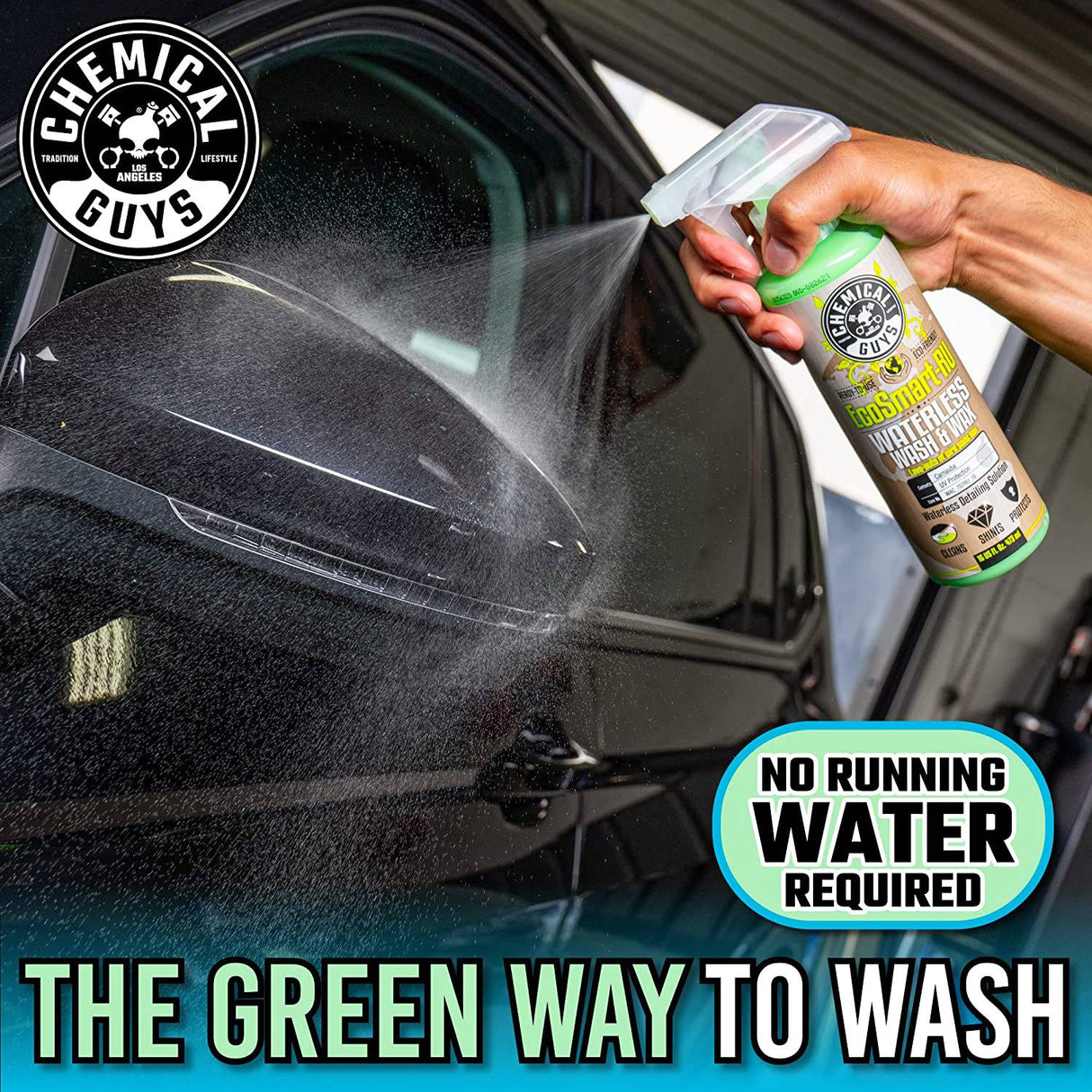 Chemical Guys WAC_707RU EcoSmart-RU listo para usar lavado y cera para autos sin agua, 1 galón