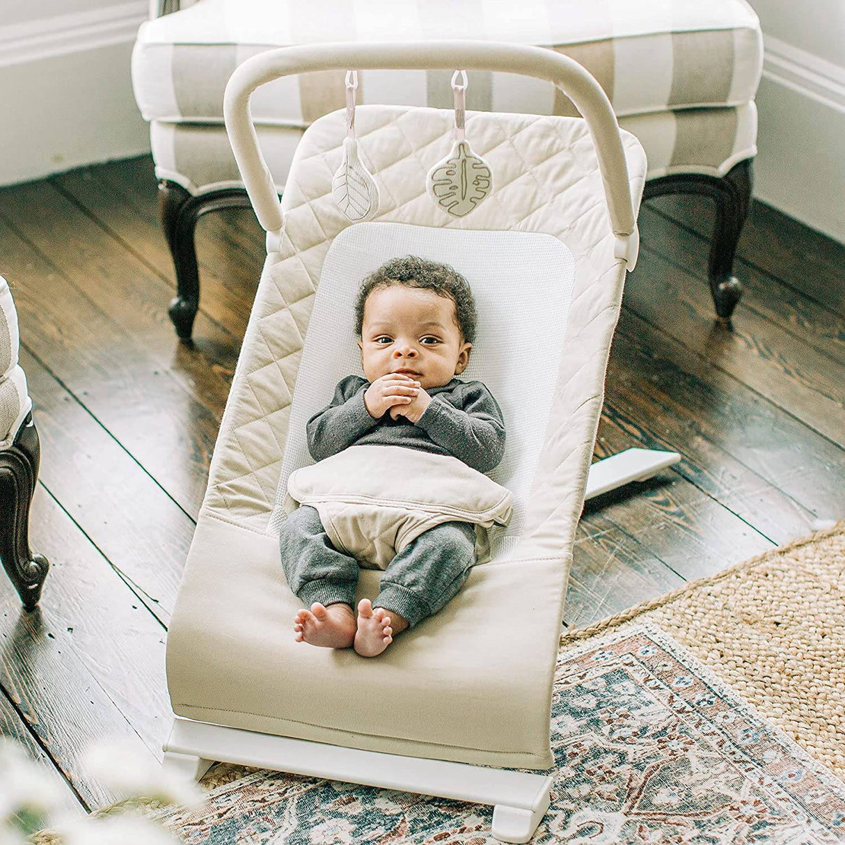 Baby Delight Alpine Deluxe Hamaca portátil para bebés - 100 % tela de algodón orgánico con certificado GOTS, avena orgánica - DIGVICE MX