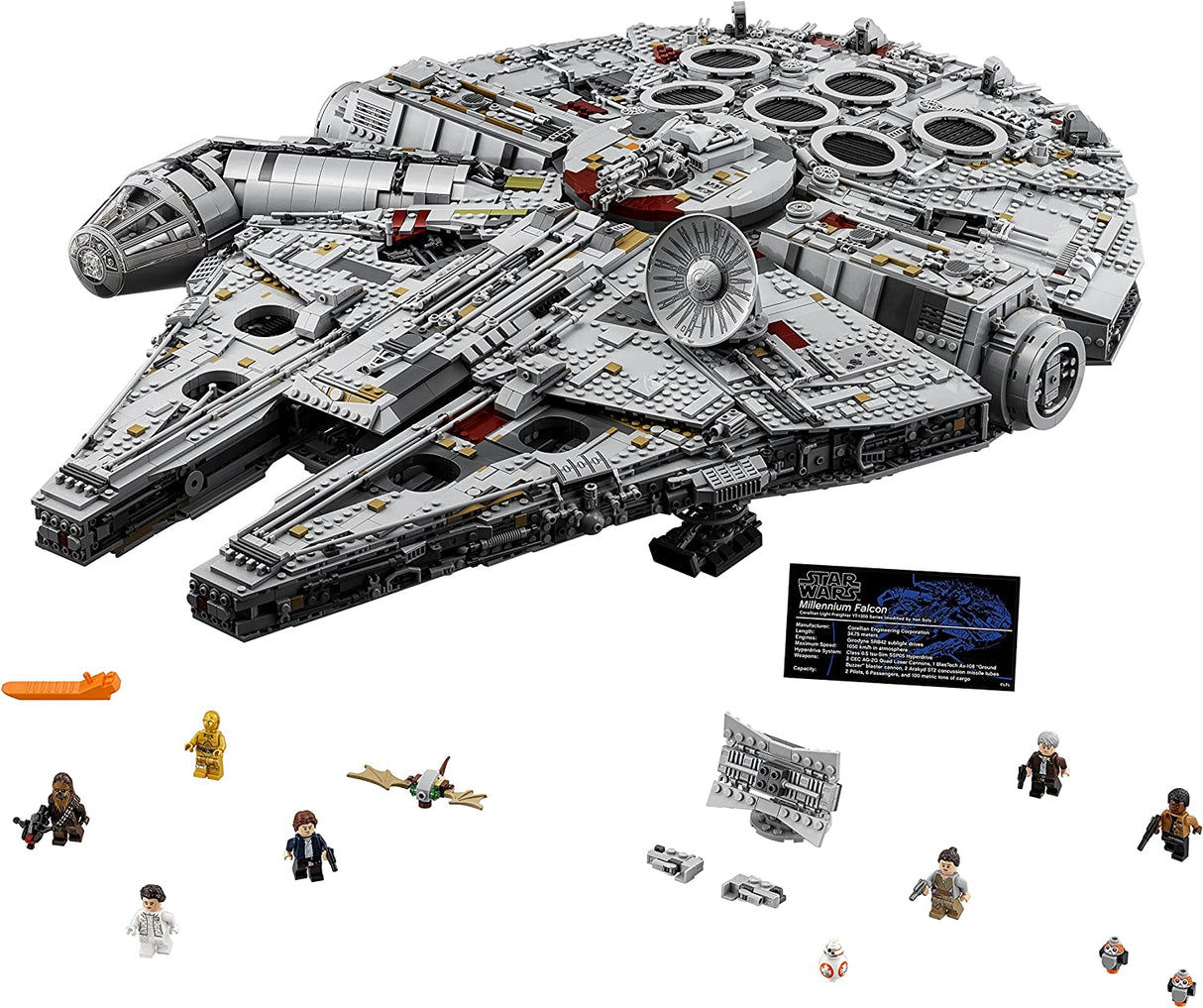 LEGO Star Wars Ultimate Millennium Falcon 75192 Kit de construcción experto y modelo de nave estelar, el mejor regalo y película coleccionable para adultos (7541 piezas)