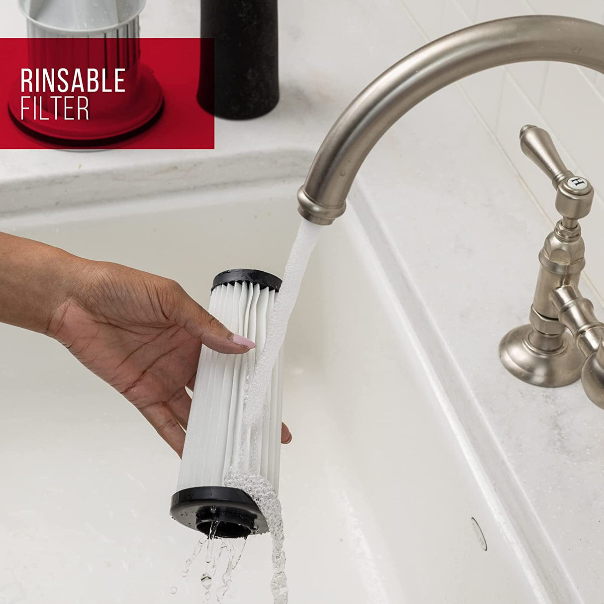 Dirt Devil Endura Lite Aspiradora sin bolsa, pequeña vertical para alfombra y suelo duro, ligera, UD20121PC, color rojo - DIGVICE MX