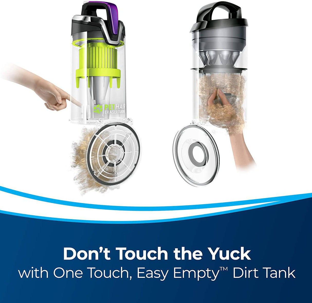 BISSELL 24613 Pet Hair Eraser Turbo Plus Aspiradora liviana, cepillo giratorio sin enredos, potente recogedor de pelo de mascotas, sistema SmartSeal Allergen, fácil vaciado - DIGVICE MX