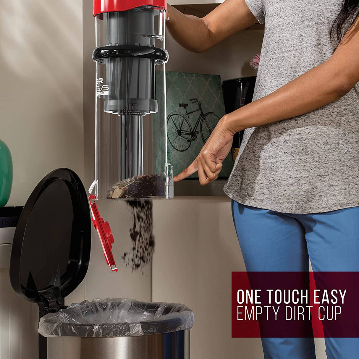 Dirt Devil Endura Lite Aspiradora sin bolsa, pequeña vertical para alfombra y suelo duro, ligera, UD20121PC, color rojo - DIGVICE MX