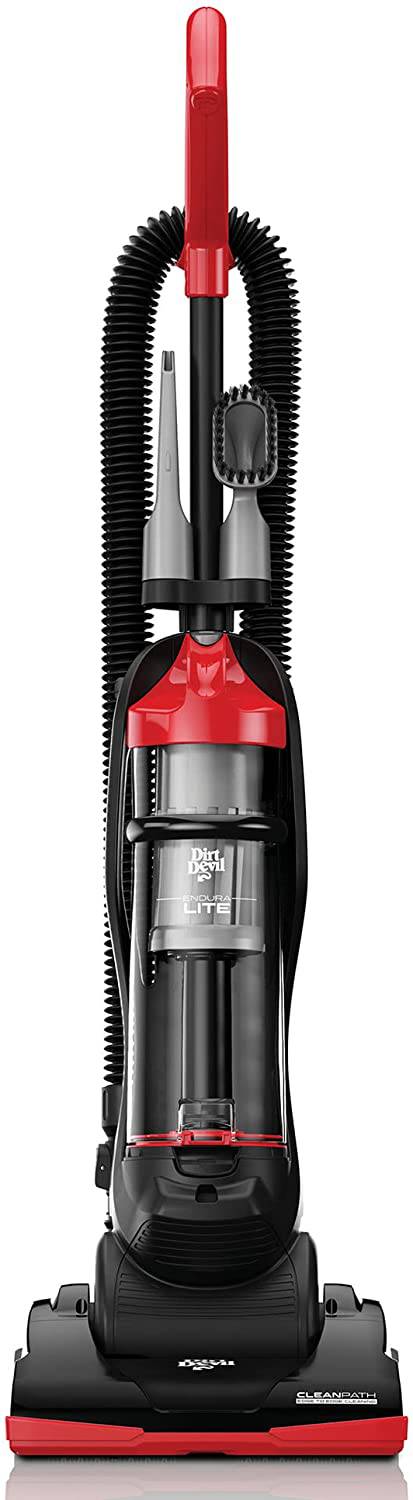 Dirt Devil Endura Lite Aspiradora sin bolsa, pequeña vertical para alfombra y suelo duro, ligera, UD20121PC, color rojo - DIGVICE MX