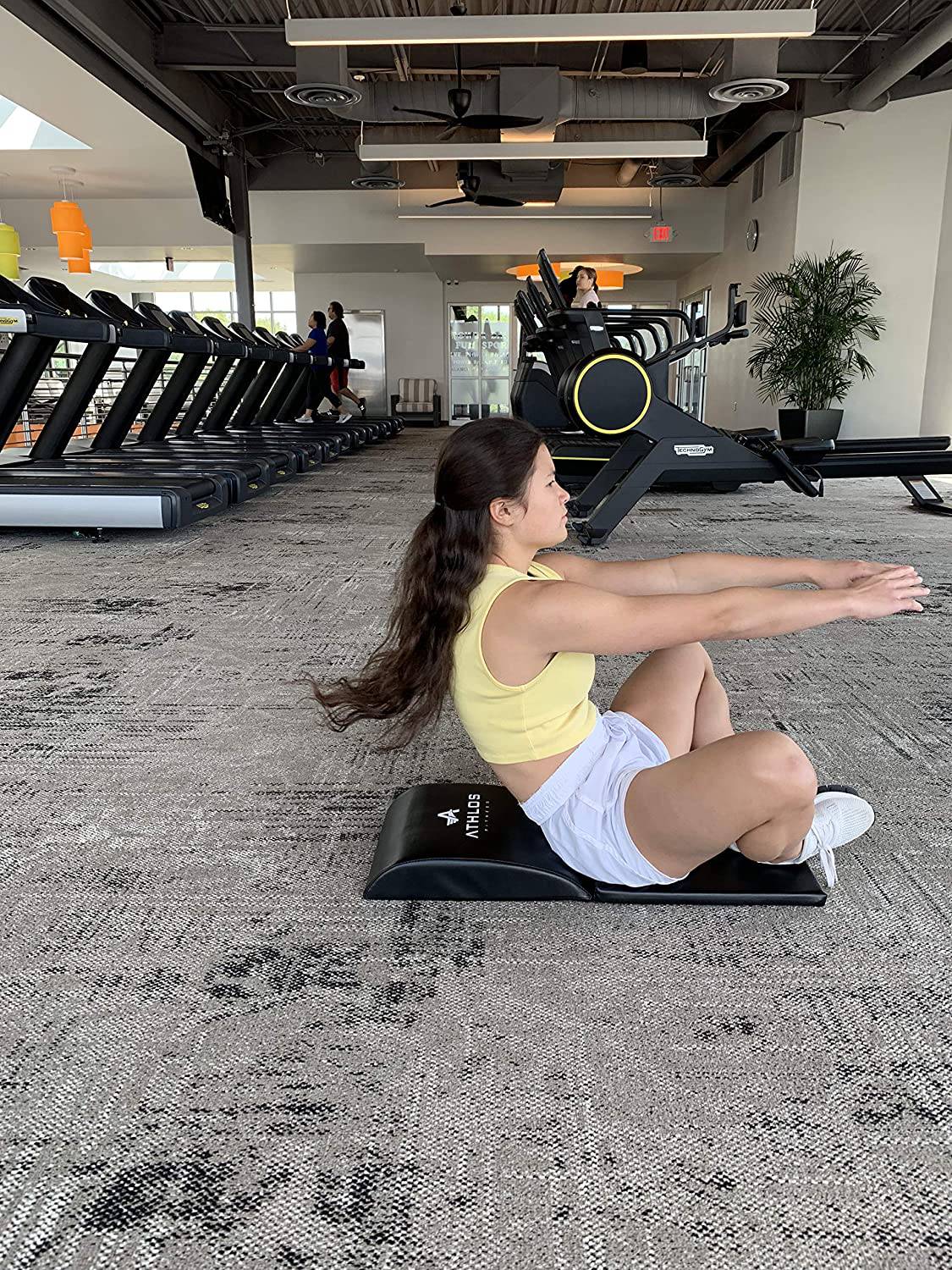 Athlos Fitness Ab Mat con protector de coxis - Ab Mats para abdominales - Ab Workout Mat - Full Range of Motion Ab Trainer