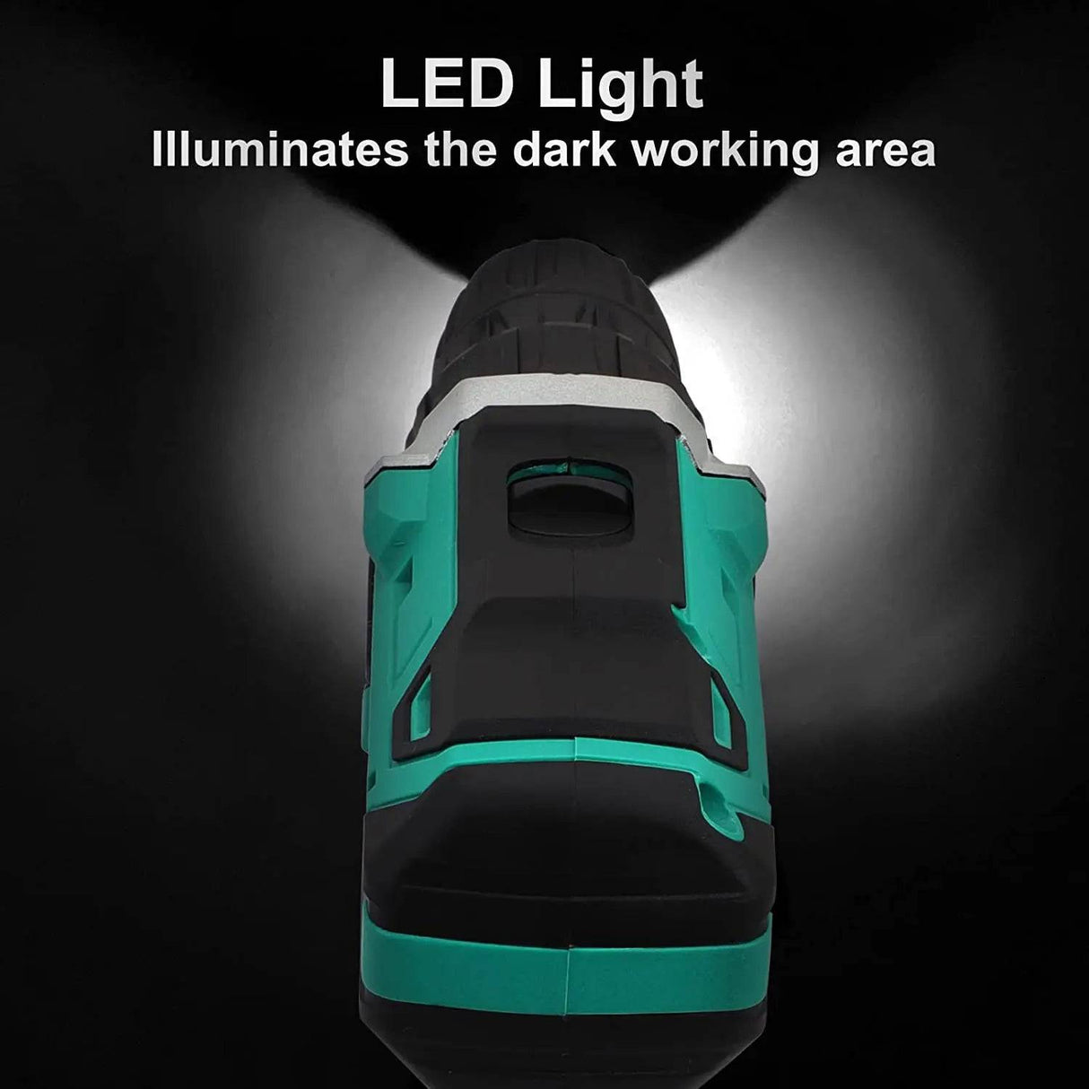 COMOWARE Taladro inalámbrico de 20 V, juego de brocas eléctricas con 1 batería y cargador, portabrocas sin llave de 3/8 pulgadas, 2 velocidades variables, par de torsión de 266 en libras, posición 17+1 y 34 brocas de taladro/conductor - DIGVICE MX