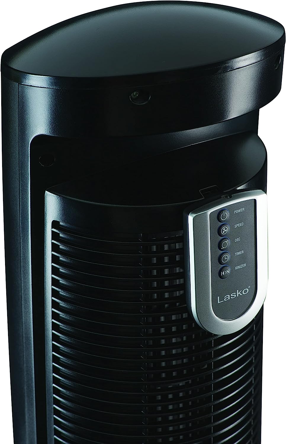 Ventilador de torre oscilante Lasko, control remoto, ionizador, 3 velocidades, temporizador, para dormitorio, oficina, cocina 42", negro, T42950