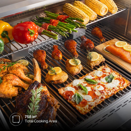 Cabezal de isla para parrilla de gas empotrable Spire Premium de 5 quemadores, parrilla de propano de acero inoxidable de 30 pulgadas con quemador trasero, 63,000 BTU - 740-0788P