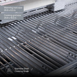 Cabezal de isla para parrilla de gas empotrable Spire Premium de 5 quemadores, parrilla de propano de acero inoxidable de 30 pulgadas con quemador trasero, 63,000 BTU - 740-0788P