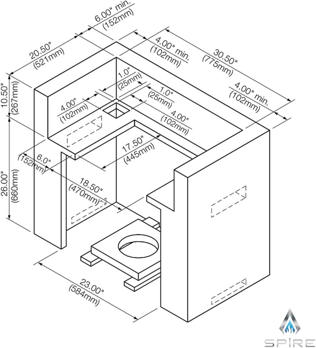 Cabezal de isla para parrilla de gas empotrable Spire Premium de 6 quemadores, parrilla de propano de acero inoxidable de 36 pulgadas con quemador trasero, 73,000 BTU,  - 740-0781P