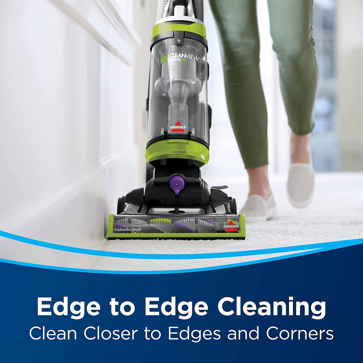 Bissell 2252 CleanView Aspiradora vertical giratoria sin bolsa con dirección giratoria, potente recogida de pelo de mascotas, herramientas especializadas para mascotas, tanque de suciedad de gran capacidad, fácil de vaciar - DIGVICE MX