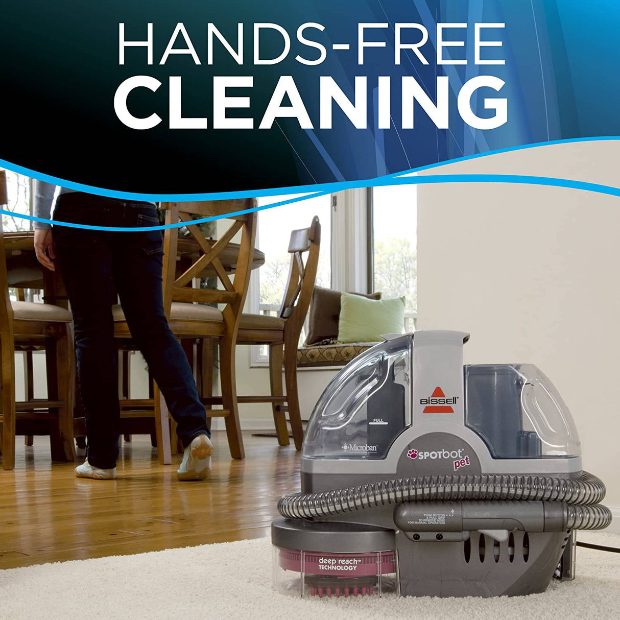 Limpiador de manchas BISSELL SpotBot Pet manos libres con tecnología Deep Reach 33N8A - DIGVICE MX