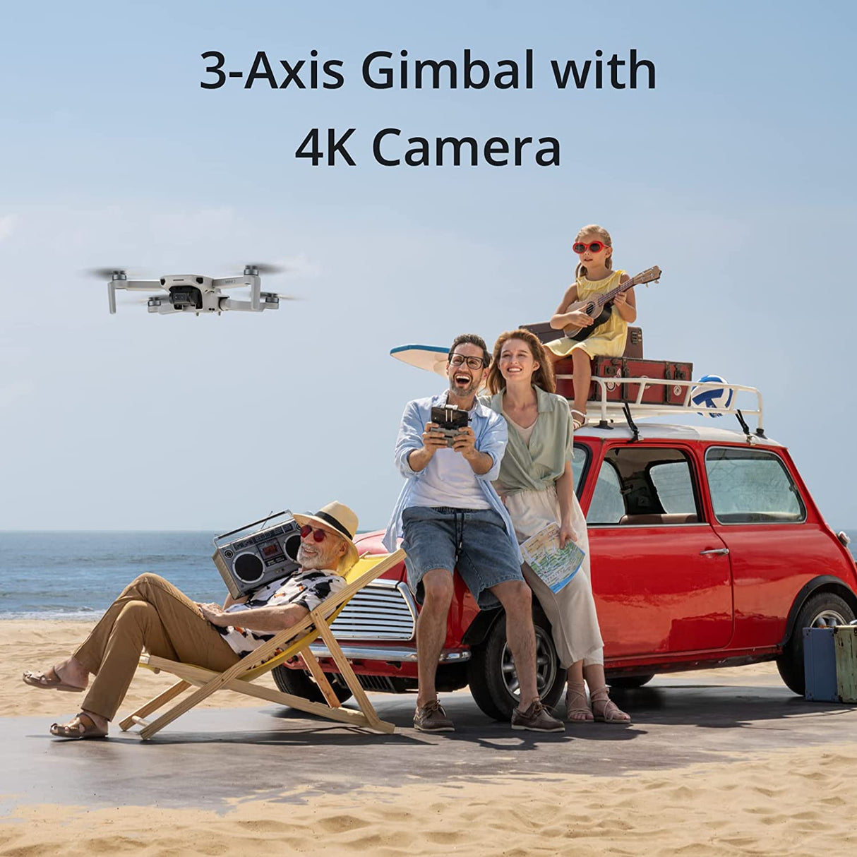Mini Drone Dji Mavic Mini 2 CP.MA.00000306.01 Fly More Combo Con Cámara 4k Light Gray 3 Baterías