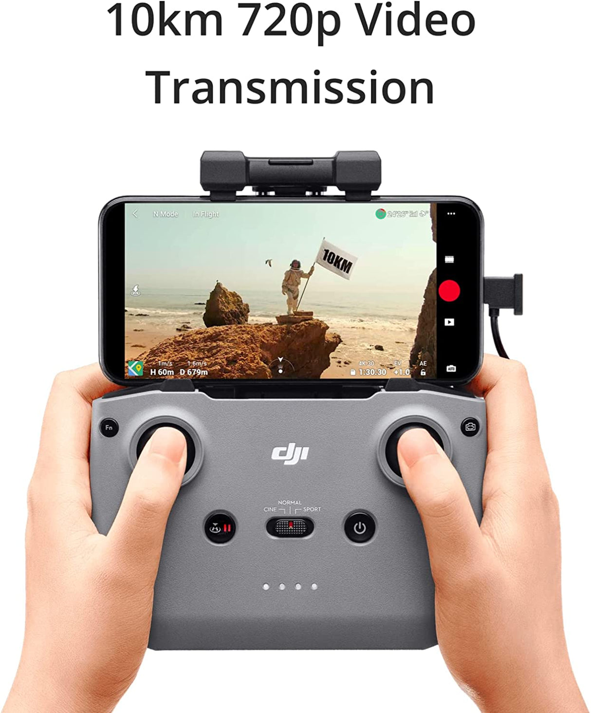 Mini Drone Dji Mavic Mini 2 CP.MA.00000306.01 Fly More Combo Con Cámara 4k Light Gray 3 Baterías