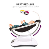 4moms mamaRoo 4 Columpio multimovimiento para bebé + cierre de correa de seguridad, columpio Bluetooth para bebé con 5 movimientos únicos, tela de nailon, gris 2001319SF