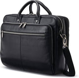 Samsonite - Maletín clásico de cuero con carga superior