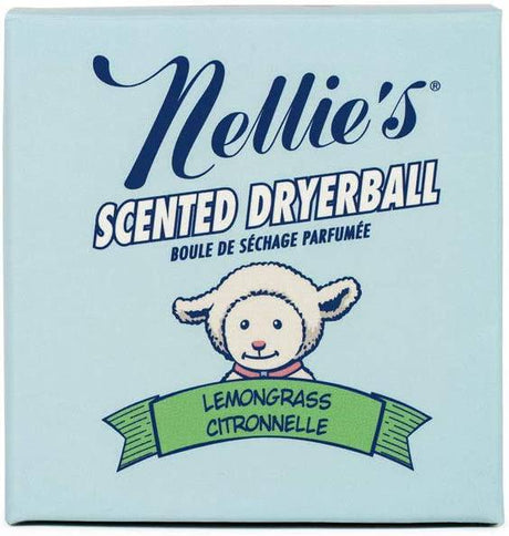 Nellie's Scented Wool Dryerball - Lemongrass Scented - Hecho con 100% pura lana de Nueva Zelanda y dura aproximadamente 50 cargas de secado - ¡Silencioso en su secadora! - DIGVICE MX