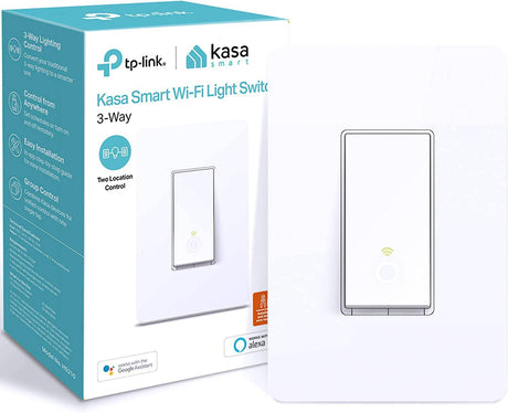Kasa Interruptor Smart de 3 vías HS210, necesita cable neutro, el interruptor de luz Wi-Fi de 2,4 GHz funciona con Alexa y Google Home, certificado UL, no requiere concentrador, blanco - DIGVICE MX