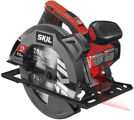 Sierra circular SKIL de 15 amperios y 7-1/4 pulgadas con guía láser de un solo haz - 5280-01 - DIGVICE MX