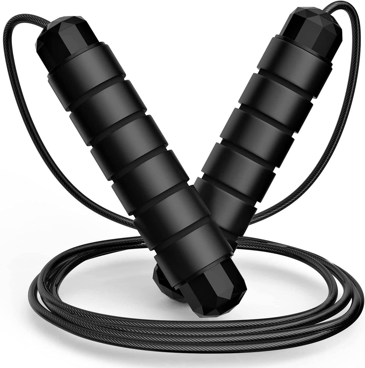 Loocio - Cuerda para saltar, cable de cuerda para saltar de velocidad rápida sin enredos con rodamientos de bolas