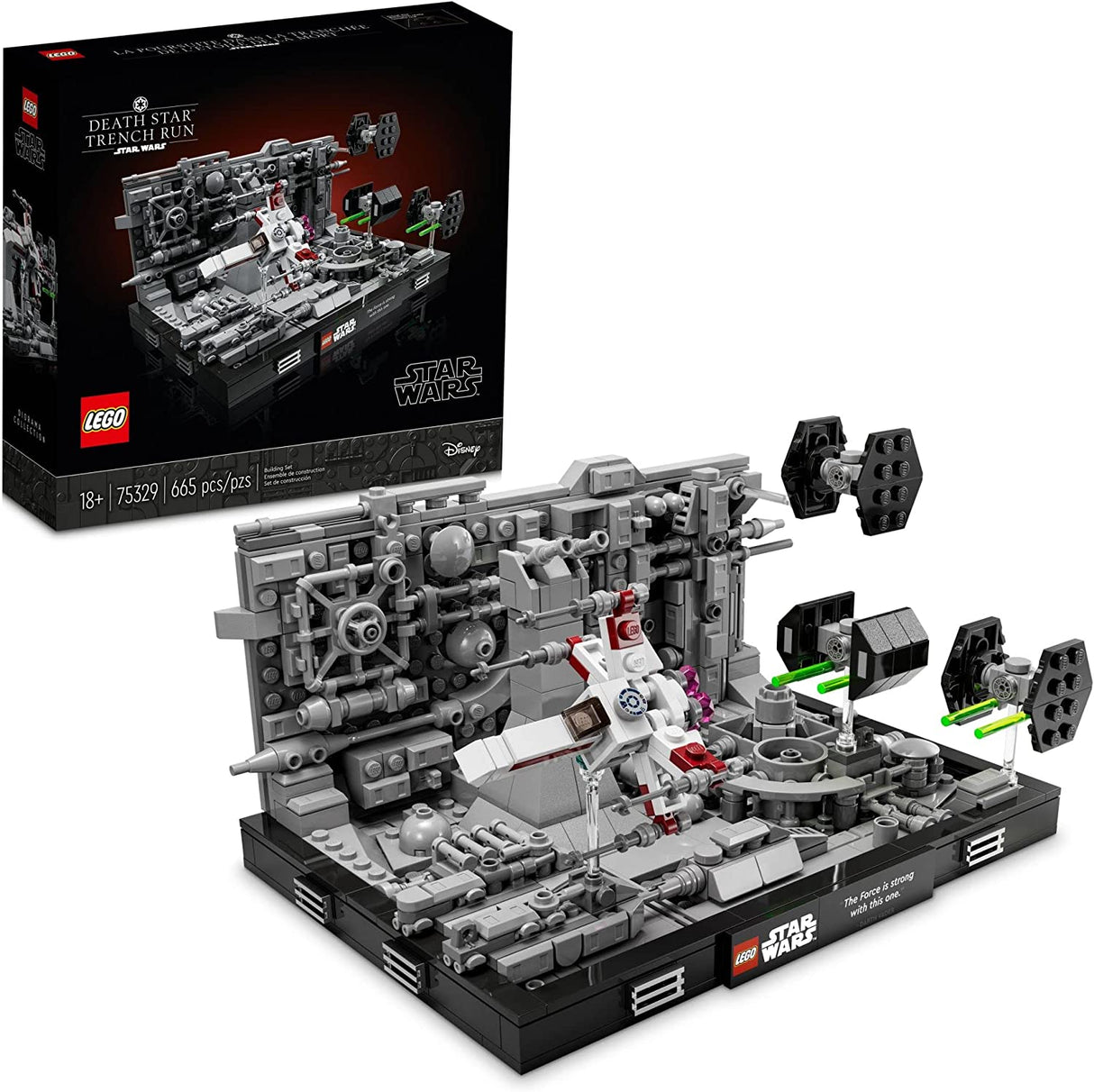 LEGO Star Wars Death Star Trench Run Diorama 75329 Juego de construcción para adultos (665 piezas)
