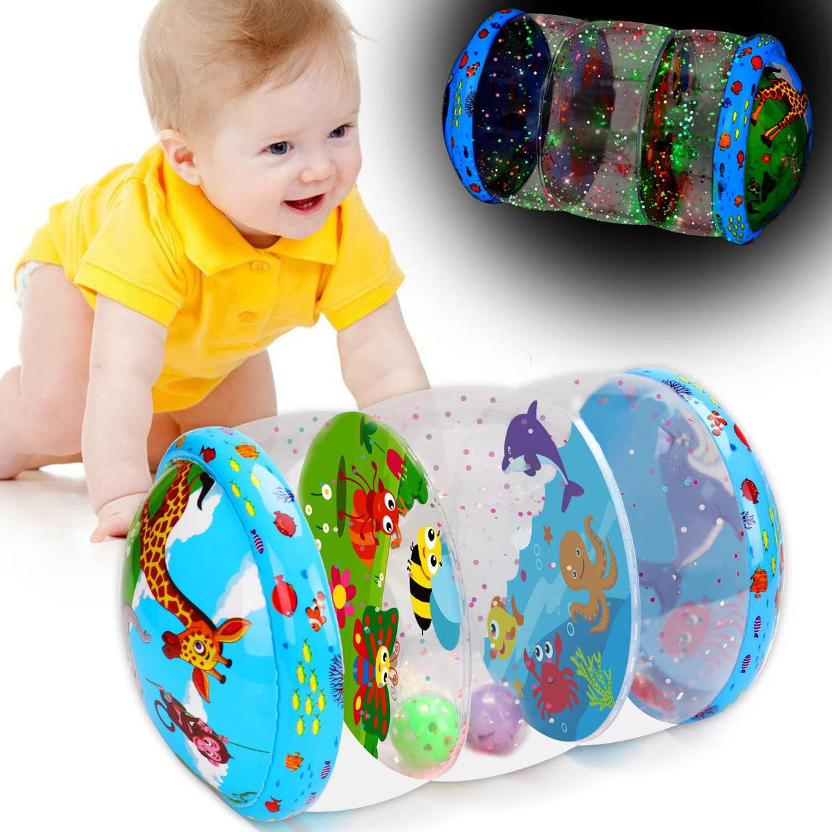 Thremhoo - Juguetes para gatear y caminar para bebés 0-6 6 a 12 meses Juguetes inflables - B0B4DSZBKR