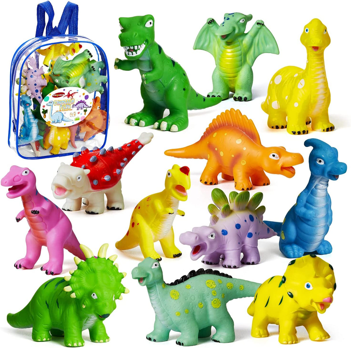 Singrace - Juguetes de baño para bebés para niños pequeños, 12 piezas - B0B5DCTPWN